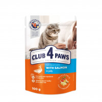 Корм для котів Club 4 Paws з лососем в желе 100 гр