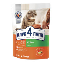 Корм сухий для котів Club 4 Paws з куркою 300 гр