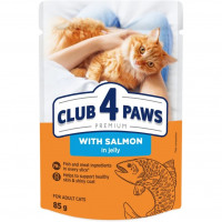 Корм для котов Club 4 Paws с лососем в желе 85 гр