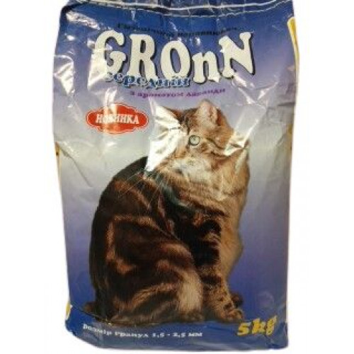 Наполнитель для кошачьего туалета GronN средний с ароматом лаванды 5кг