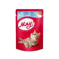 Корм для котів Мяу! Риба в ніжному соусі 85 гр