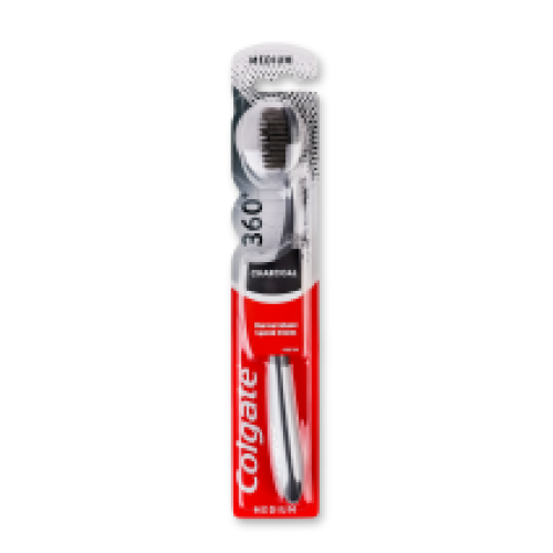 Зубна щітка Colgate 360 Charcoal середньої жорсткості 1 шт