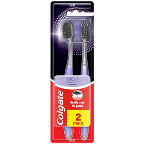 Зубная щетка Colgate High Density Charcoal мягкая 2 шт