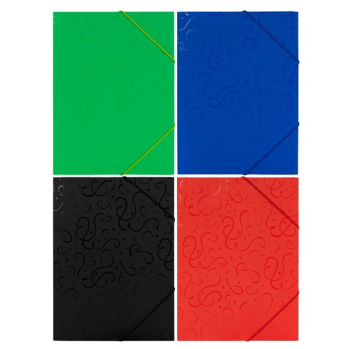 Папка на резинке А4 с узором пластиковая 4161