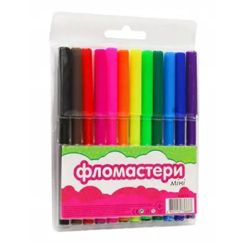 Фломастеры 12 цветов КНОПКА №52715