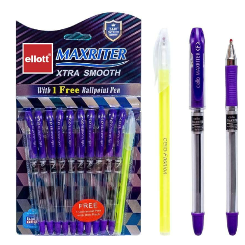 Набор ручек  масляная MAXRITER CL727+1 "Ellott" фиолетовая