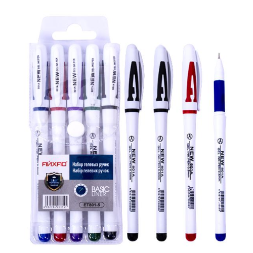 Набор гелевых ручек 5 цветов AIHAO Original ET-801-5