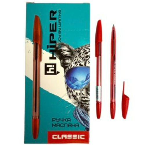 Ручка масляна Hiper Classic HO-1147 червона