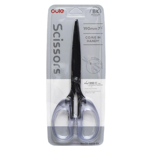 Ножницы канцелярские Scissors 19 см OL-8316-BK на блистере