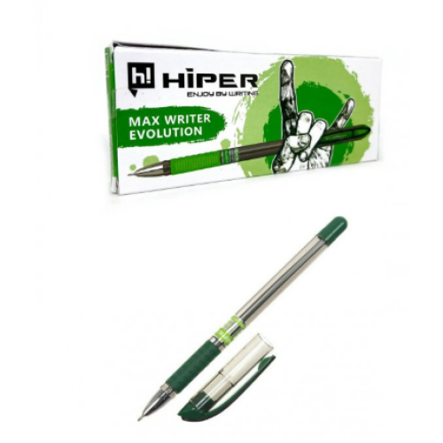 Ручка масляна Hiper Max Writer HO-335 зелена