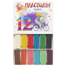 Пластилін Jumbi 12 кольорів КТ230604