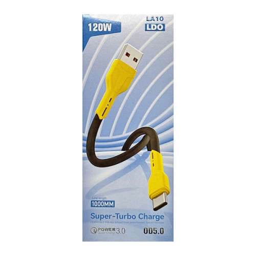 Кабель Super-Turbo Charge 1м 120W силикон USB-Type-C арт.LA10 (283-16)
