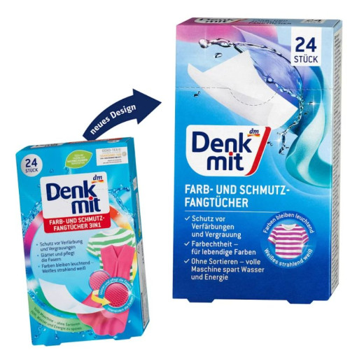 Салфетки для стирки Denkmit защита цвета 24 шт