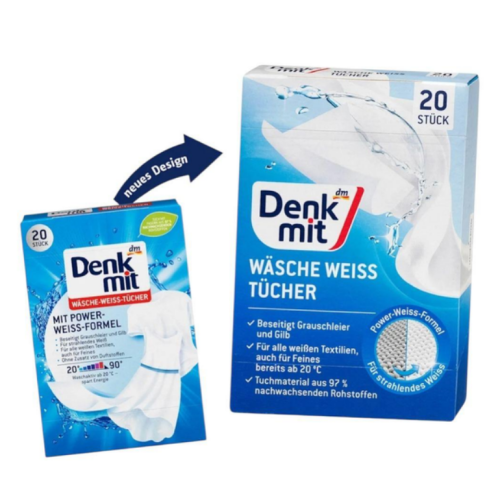 Серветки для прання Denkmit White 20 шт