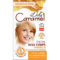 Воскові смужки для депіляції обличчя  Caramel Lady Vanilla 12 шт