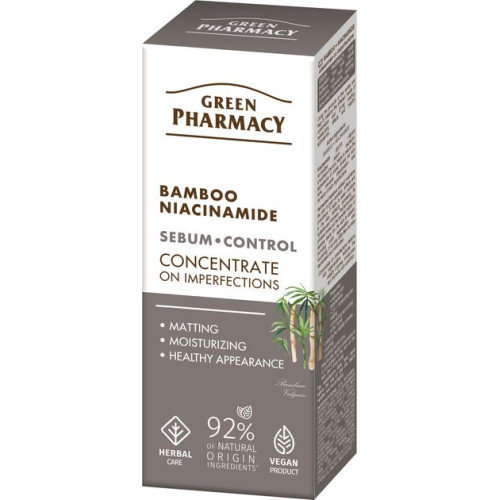 Сыворотка для лица Green Pharmacy Бамбук + ниацинамид против недостатков кожи 30 мл