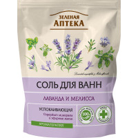 Соль для ванн Зеленая Аптека Лаванда Мелисса дой-пак 500 гр