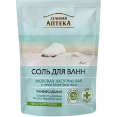 Сіль для ванн Зеленая Аптека Морська натуральна дой-пак 500 гр