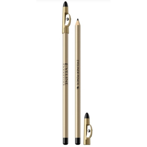 Олівець для очей Eveline Eyeliner Pencil зі стругачкою Чорний