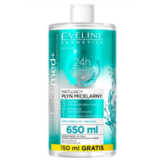 Міцелярна вода Eveline Cosmetics Facemed+ 3in1 матуюча 650 мл