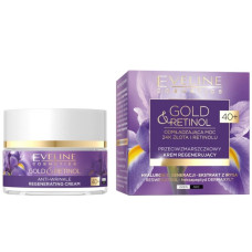 Крем для обличчя Eveline Cosmetics Gold & Retinol 40+ проти зморщок регенеруючий 50 мл