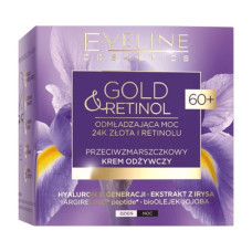 Крем-ліфтинг для обличчя Eveline Gold & Retinol підтягуючий від глибоких зморшок 60+ 50 мл