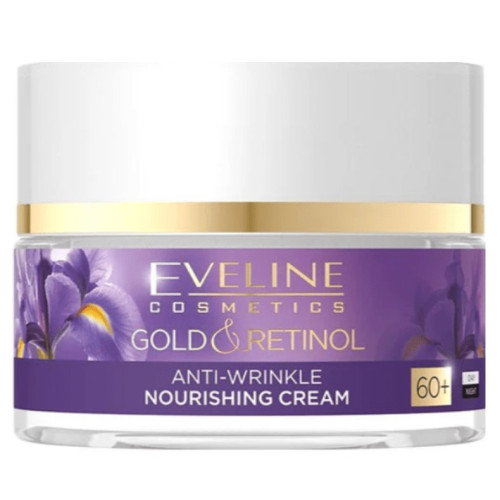Крем-ліфтинг для обличчя Eveline Gold & Retinol підтягуючий від глибоких зморшок 60+ 50 мл