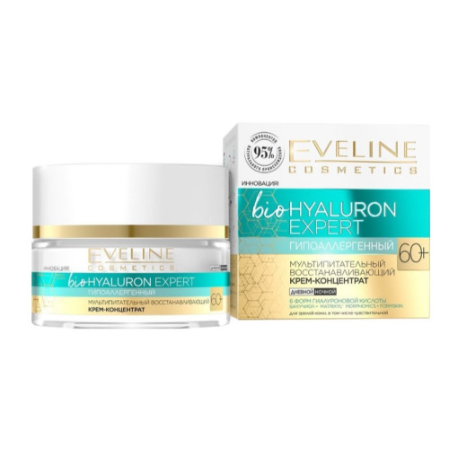 Крем-концентрат Eveline Cosmetics Bio Hyaluron Expert 60+ ультраувлажняющий 50 мл