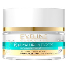 Крем-концентрат для обличчя Eveline Cosmetics Bio Hyaluron Expert 50+ ультразволожуючий 50 мл 