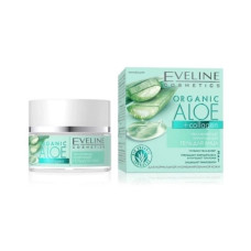 Зволожуючий гель для обличчя Eveline Cosmetics Organic Aloe + Сollagen для нормальної та комбінованої шкіри 50 мл