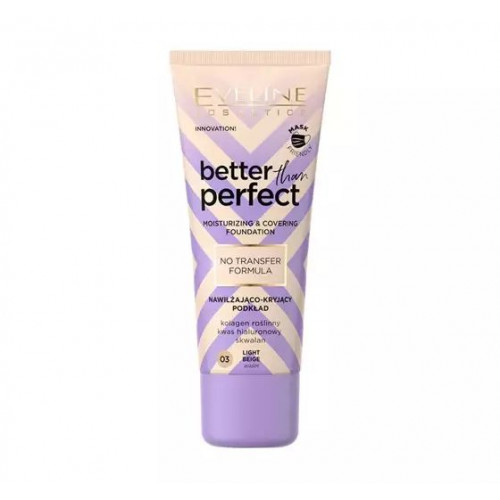 Стійка зволожуюча тональна основа Eveline Better Than Perfect №03 Light beige 