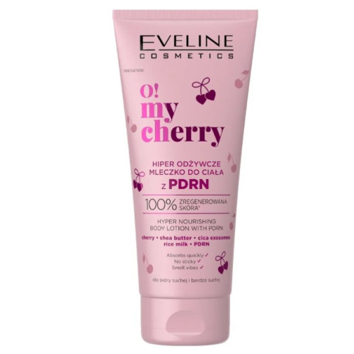 Молочко для тіла Eveline Cosmetics O! My cherry гіперживильне з PDRN 200 мл