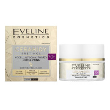 Крем-ліфтинг для моделювання овалу обличчя Eveline Cosmetics Ceramidy & Retinol 70+ 50 мл