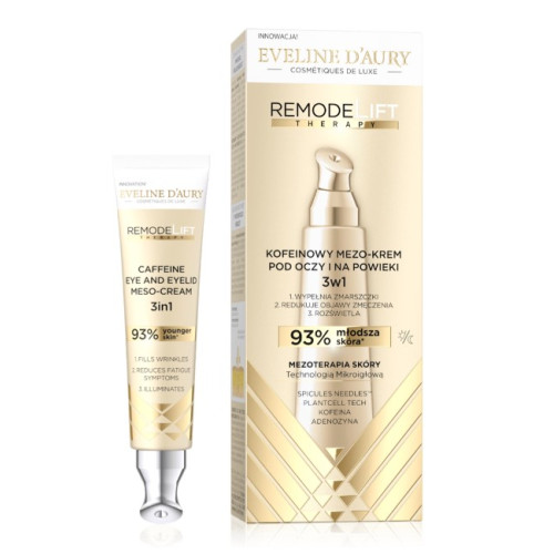 Крем для шкіри навколо очей 3 в 1 Eveline Cosmetics D'Aury з кофеїном 15 мл