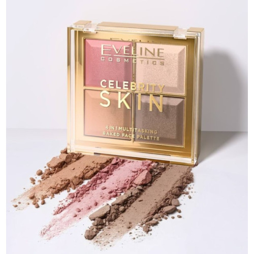 Палетка для контурінгу Eveline Cosmetics Celebrity Skin 4 в 1 багатофункціональна