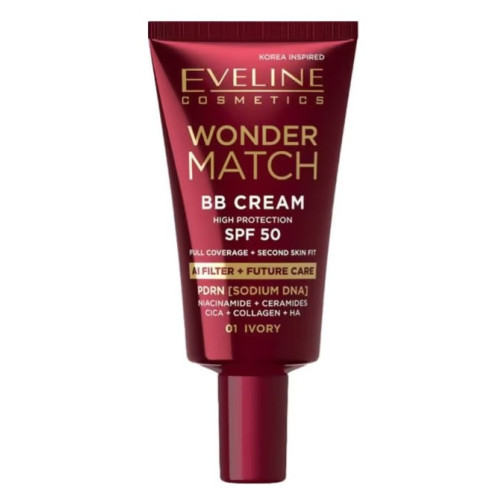 BB-крем для обличчя Eveline Cosmetics Wonder Match BB Cream SPF 50 01 Ivory 30 мл