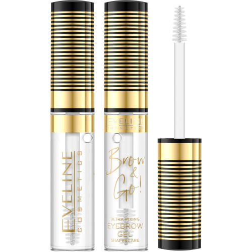 Гель для брів Eveline Brow & Go! суперфіксація і догляд прозорий
