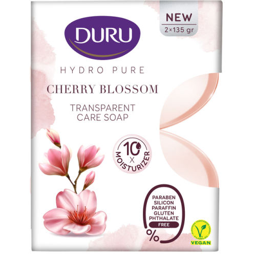 Косметическое мыло Duru Hydro Pure Cherry Blossom 2 шт по 135 гр