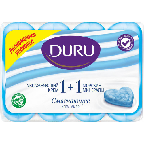 Крем-мыло Duru 1+1 Морские минералы 4 шт по 80 гр