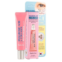 Сироватка-ролер FarmStay для шкіри навколо очей Hyaluronic Acid & Collagen 15 мл