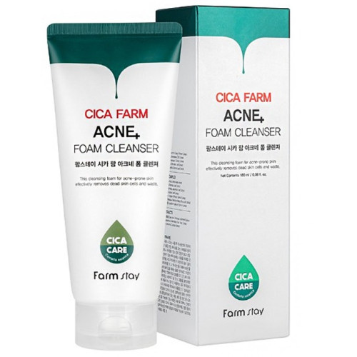 Очищающая пенка FarmStay для проблемной кожи Cica Acne 180 мл