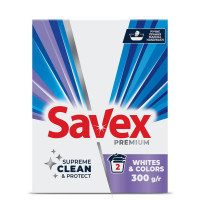 Стиральный порошок Savex для ручной  стирки Premium White&Colors 300 гр