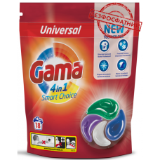 Капсулы для стирки Gama 4в1 Universal 18 шт