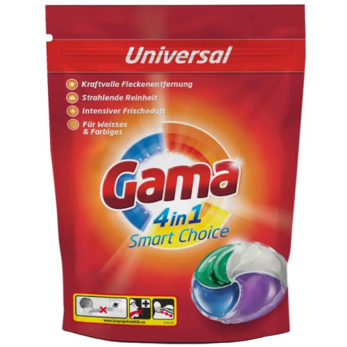 Капсулы для стирки Gama 4в1 Universal 30 шт