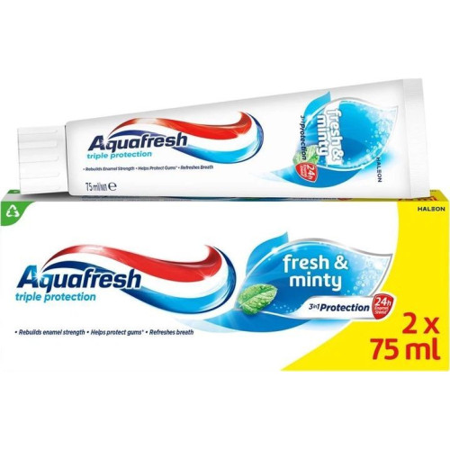 Зубная паста Aquafresh Fresh&Minty 2*75 гр