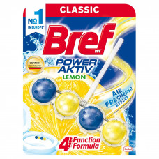 Туалетний блок для унітазу Bref Classic Power Aktiv Lemon 50 гр