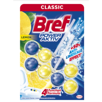 Туалетний блок для унітазу Bref Classic Power Aktiv Lemon 2 шт по 50 гр