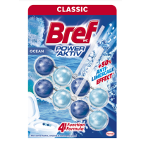 Туалетный блок для унитаза Bref Classic Power Aktiv Ocean 2 шт по 50 гр