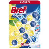 Туалетный блок для унитаза Bref Classic Power Aktiv Lemon 3 шт по 50 гр