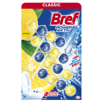 Туалетний блок для унітазу Bref Classic Power Aktiv Lemon 4 шт по 50 гр